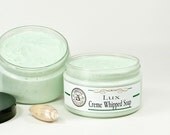 Gardenia Creme Whipped Soap Lux Cream Soap Floral Fragrance Mint Green Color Vegan Whipped Soap