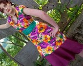 Psychadelic Summer Dress with Sash