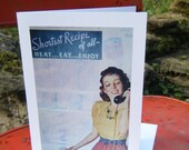 Shortest Recipe of all - Heat...Eat...Enjoy  Art Print Greeting Card