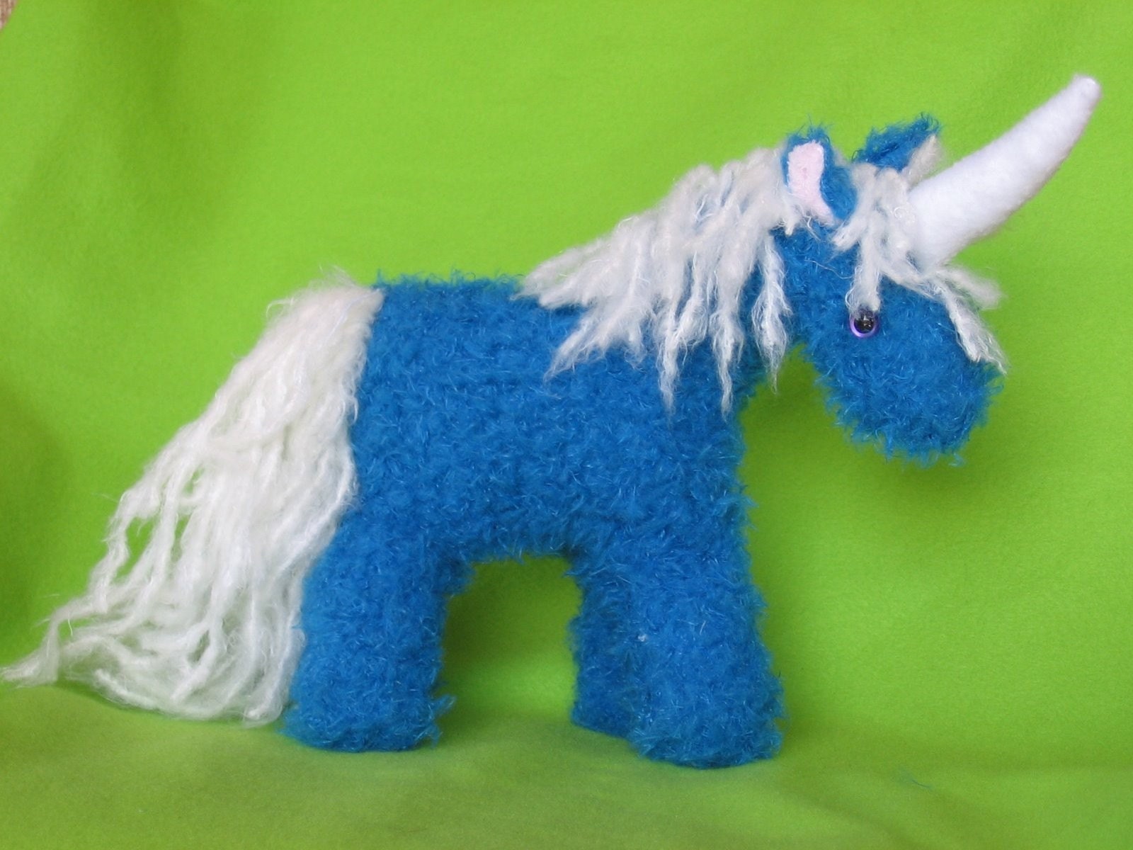 giant blue unicorn stuffed animal