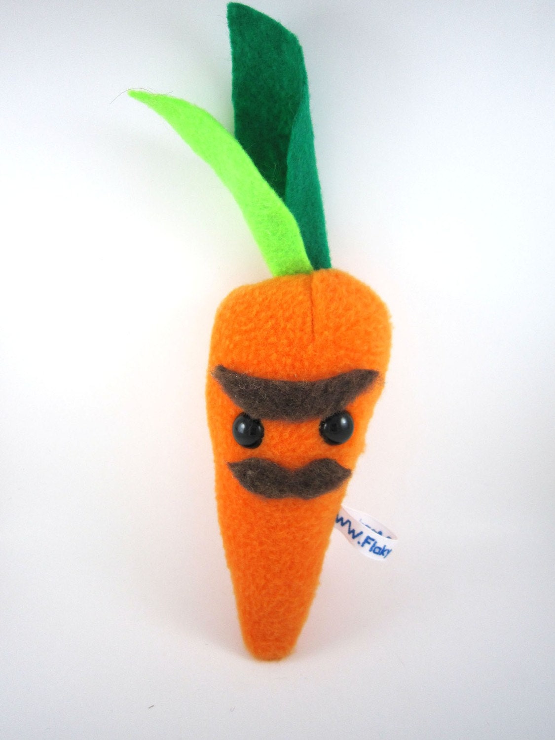 Monsieur Carrot Evil Mustache Plush Stuffed Toy