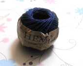 One New 82 Foot Spool of Top Quality 3-ply Polished 1mm Thick Hemp Cord in Royal Blue