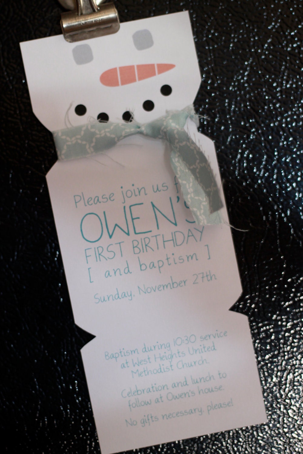 Snowman Birthday Party Invitation - PRINT YOURSELF