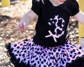 Ready to Ship 8-9 Inch Pettiskirt-Boutique Infant Girl Pettiskirt  Adorable Charmeuse Pink With Black Dots.
