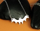 Silver Bat in the Belfry Necklace