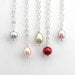Tiny Pearl Drop Necklace, YOU CHOOSE from 5 Colors