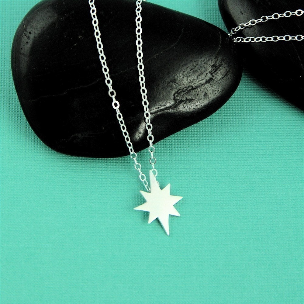 Silver North Star Necklace