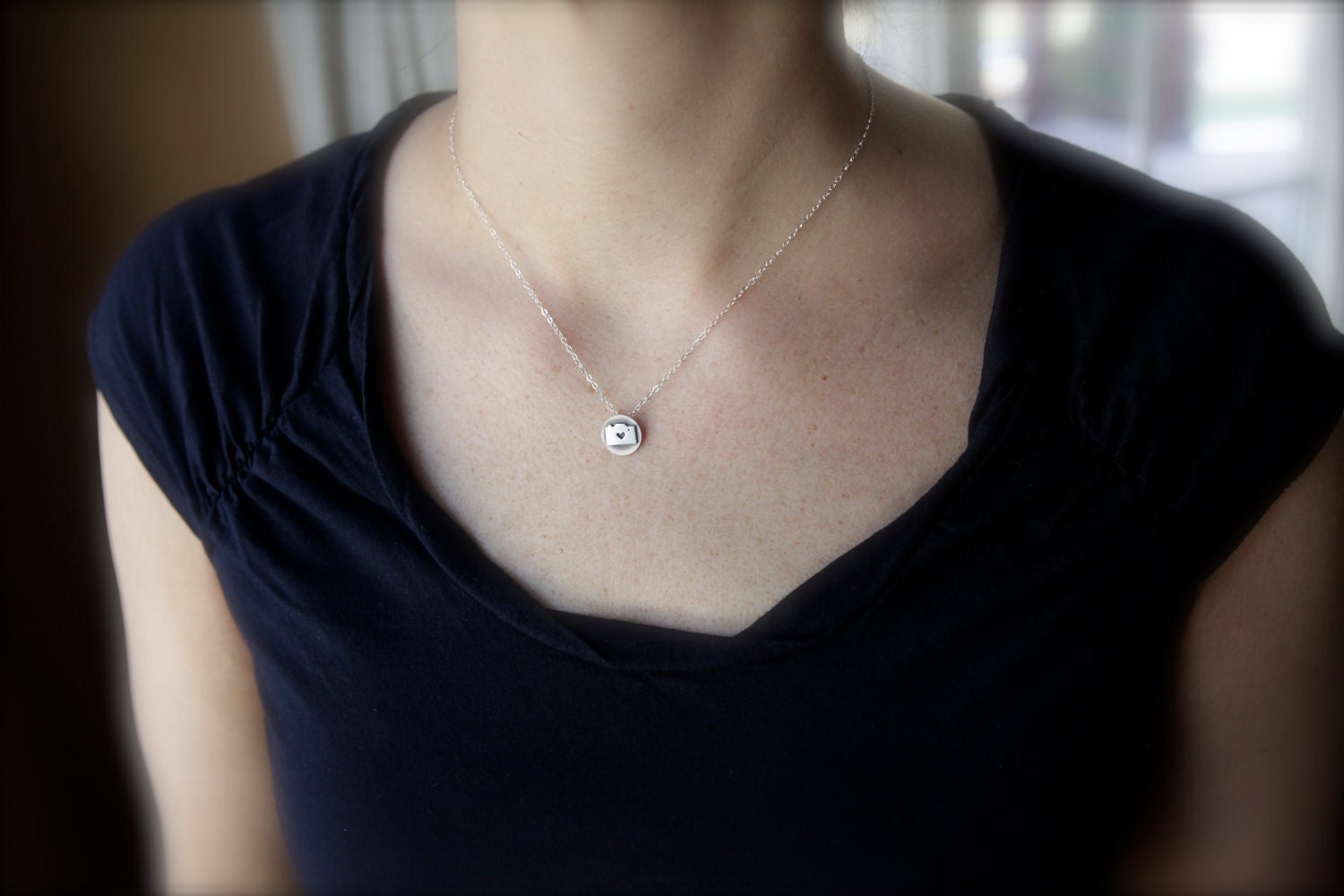 Tiny Camera Love Token Necklace in Silver