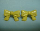Yellow Bow Earrings
