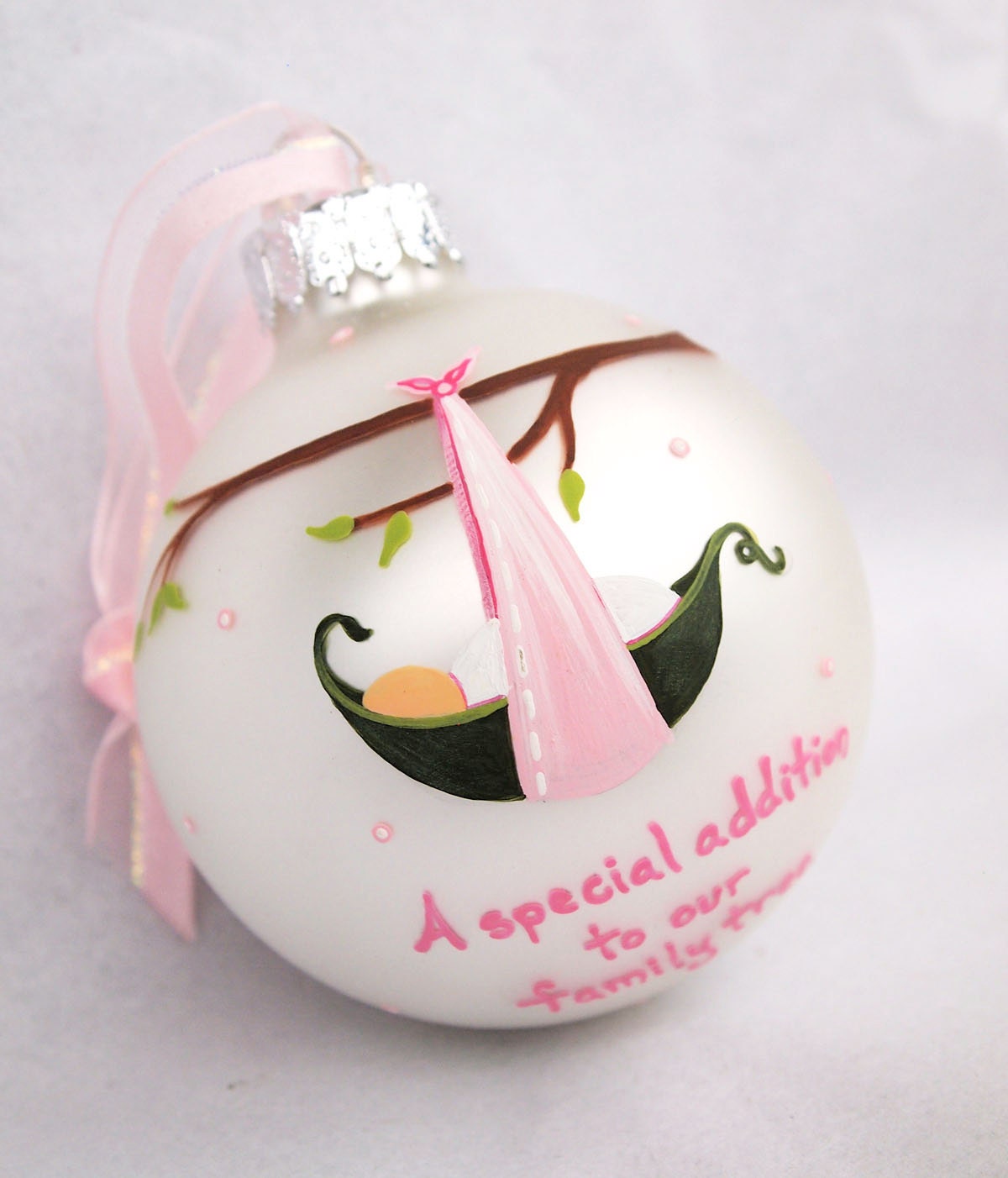 New Addition Baby Ornament - Girl - Personalized