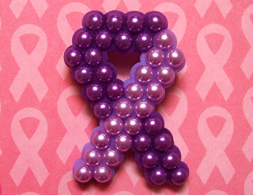 100% donation pancreatic cancer ribbon brooch or magnet