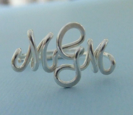 Handcrafted Monogram Ring (SS)