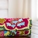 iPhone SmartPhone Clutch Wallet Purse 12 Card Slots with ID Pocket / Gothic Rose in Burgundy -- PREORDER