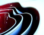 Registry for Shannon Griswold & Tim Fothergill Red - Blue Porcelain Nesting Bowls