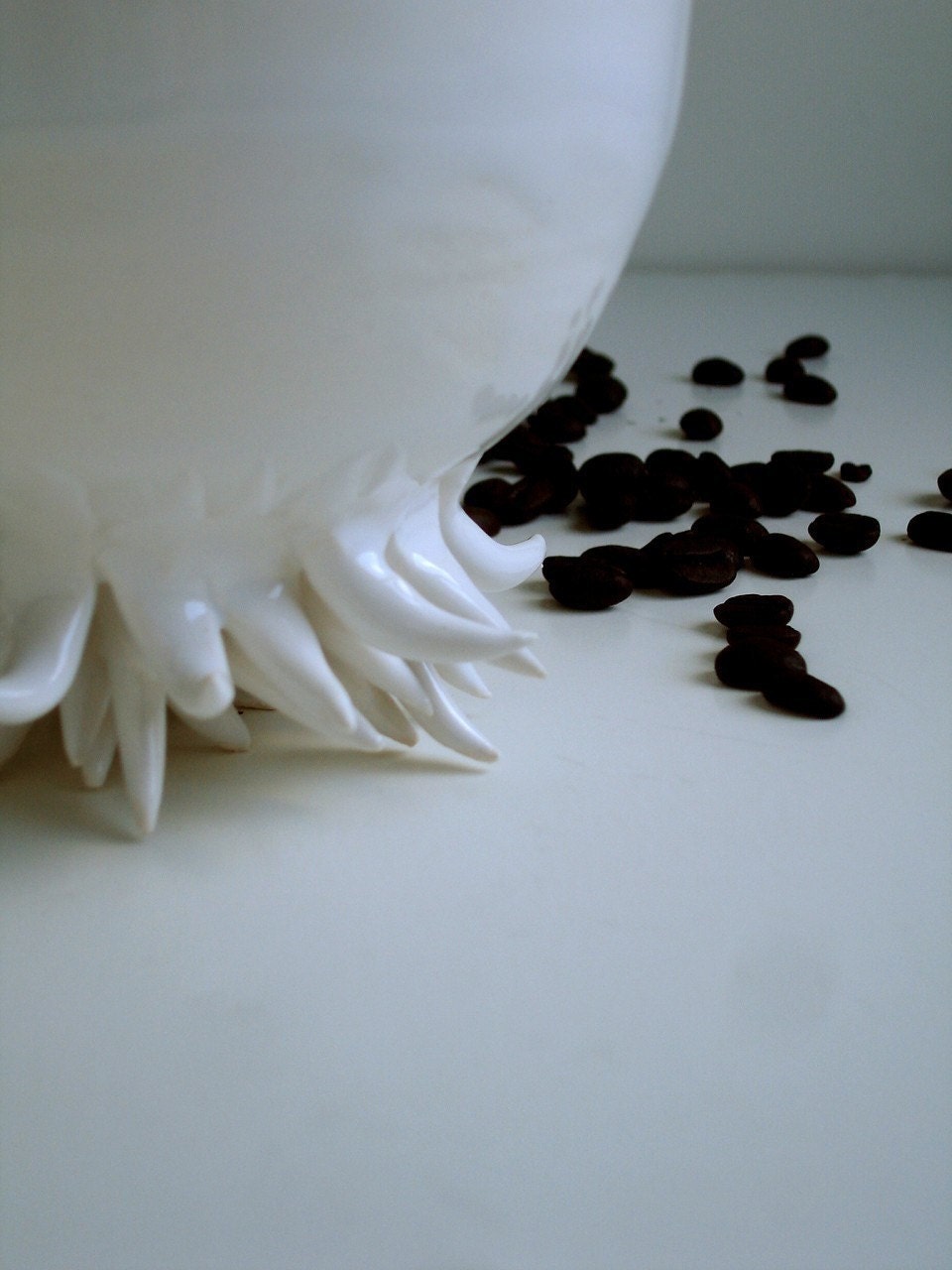 Wheel Thrown and Hand sculpted Sea Urchin Porcelain Cup / Bowl