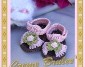 The Cutest Thing Ever -Creme Brulee' Summer Sandal for Baby -Limited Edition- Spring Flowers- Three Sizes Preemie and Newborn. Baby Booties