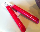 Cherry Red New Wave Medium Sticks - lucite post earrings