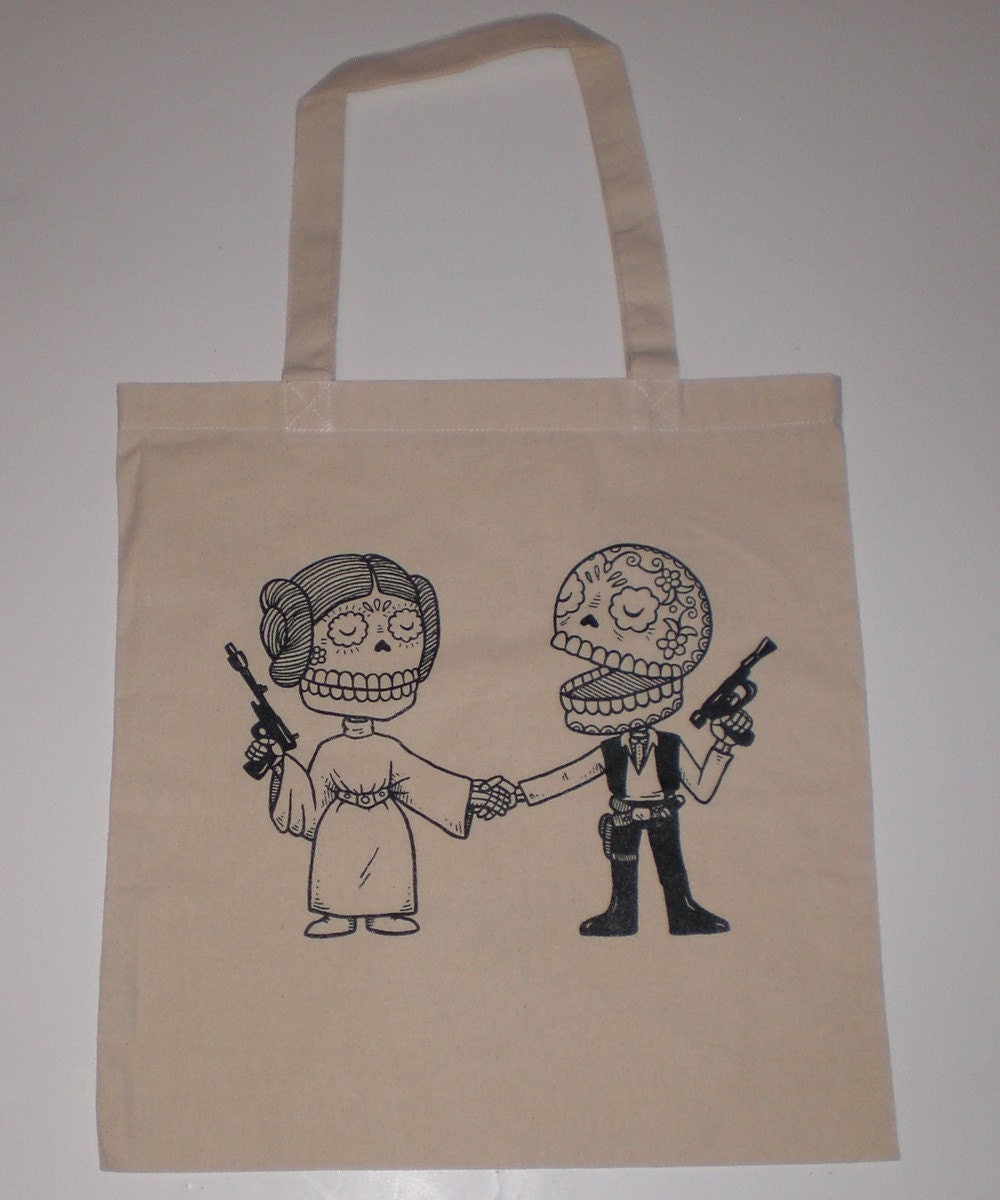Star Couple Canvas Shopping Tote Bag