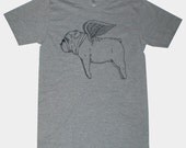 Flying Bulldog Mens T-Shirt Small, Medium, Large, XL in 9 Colors