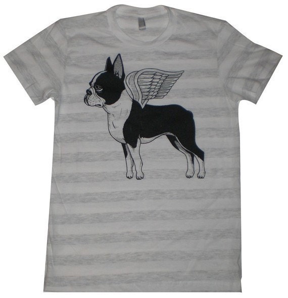 Flying Boston Terrier Womens T-Shirt Small, Medium, Large, XL in 9 Colors