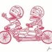 The Bicyclists Limited Edition Gocco Serigraph