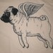 Flying Pug Mens T-Shirt Small, Medium, Large, XL in 9 Colors