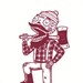 Lumberjack Calavera Limited Edition Gocco Screenprint