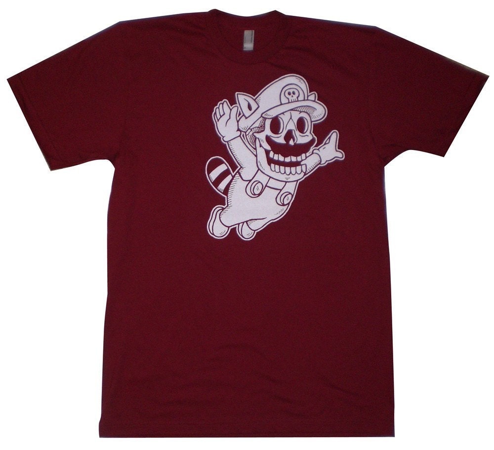 Super Mario Skull Men's T-Shirt S, M, L, XL in 6 Colors