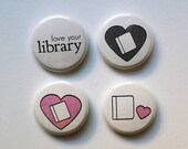 Library Love Pinback Buttons - KlingerCreative