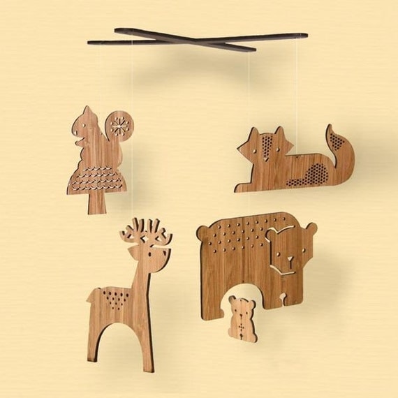 Forest Friends-Bamboo Mobile (ASSEMBLED)