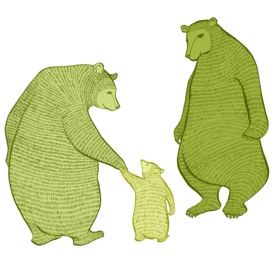 Magic Moss Bears-Limited Edition Print