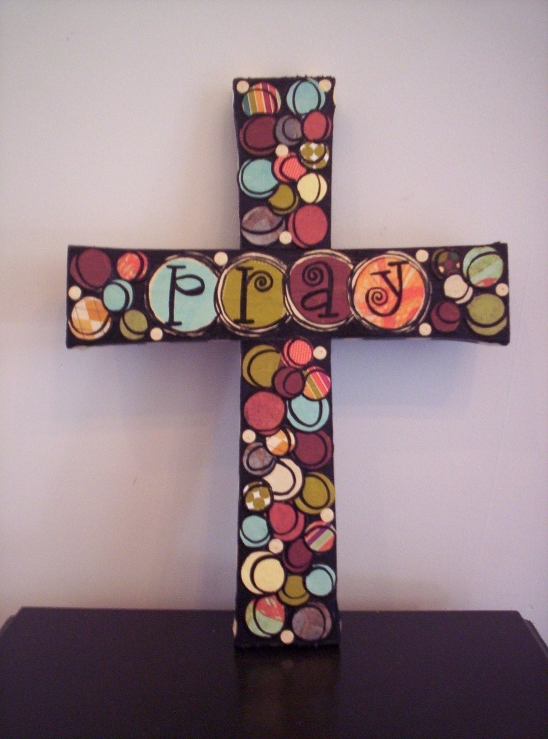 Reserved For Kristen...pray...Mixed Media Collage Art (10X13)