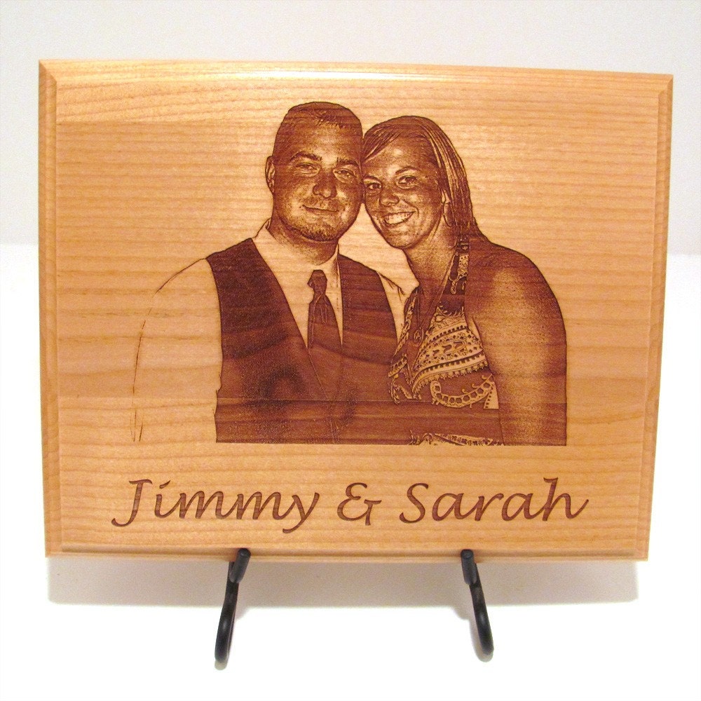 Photo Custom Laser Engraved Wood Plaque Sign 8x10