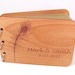 Wood Guest Book Photo Album for Weddings and Special Events - Peacock Feather Design
