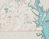 Vintage Maps - Virginia - A Fun and Funky Little1930s Vintage Picture Map to Frame