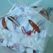 SURF THE WAVE and White Minky Dots Burp Cloth Bundle of Three