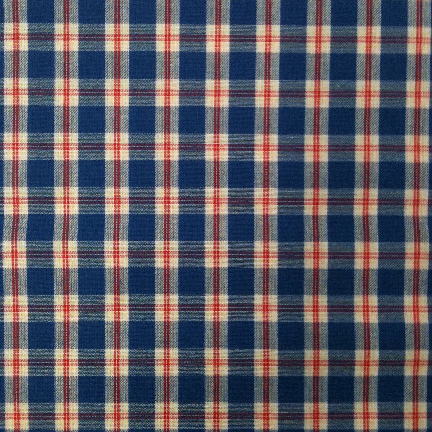 blue plaid fabric