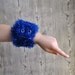 Whipper Slapper - a furry monster slap bracelet in blue