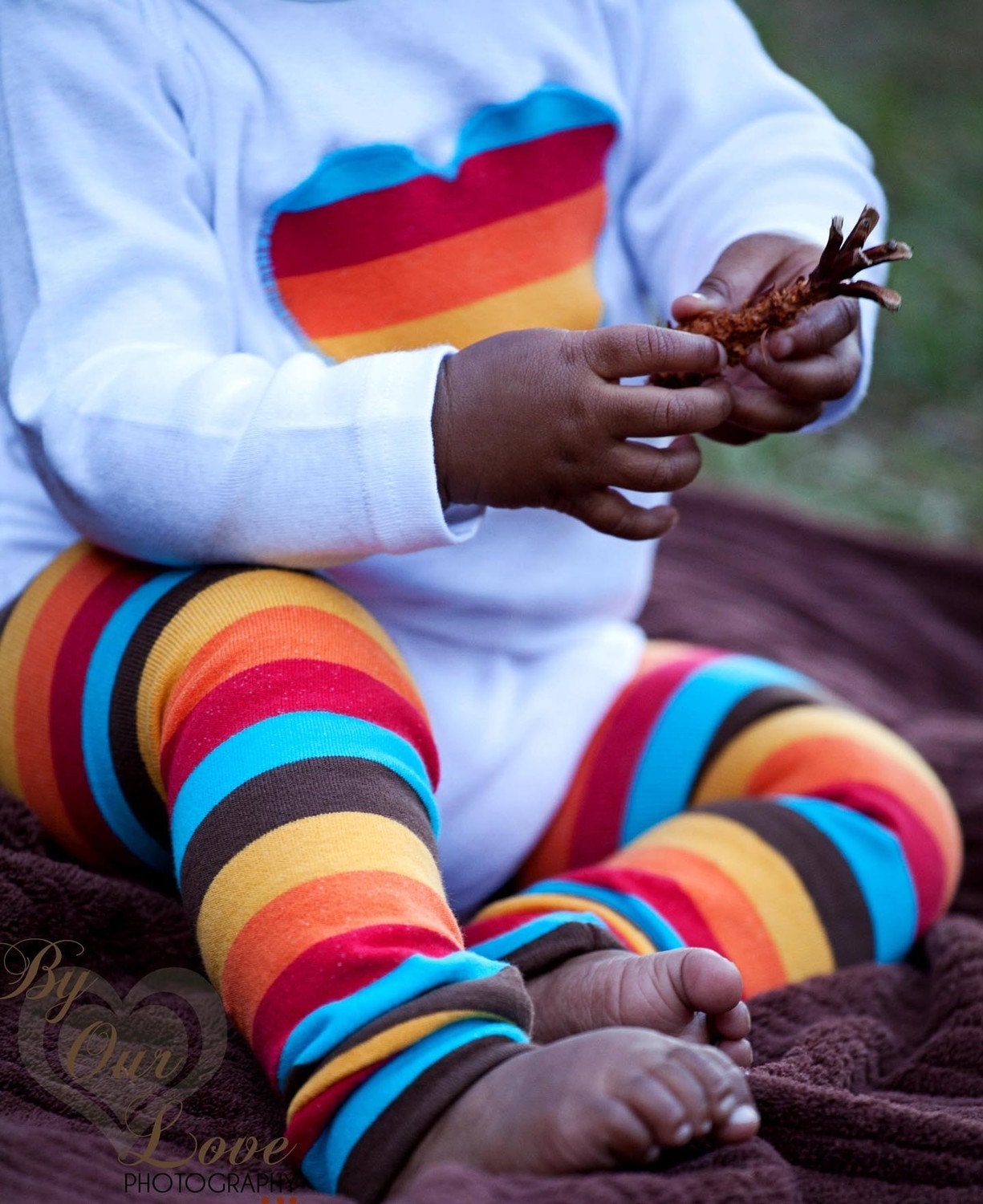 KOOL KID Arm / Leg Warmers for Baby, Toddler, Child, Tween Boy or Girl - Autumn Stripes - Fun and Functional Fashion