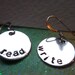 sterling silver read write literacy teacher librarian earrings BIBLIOPHILE