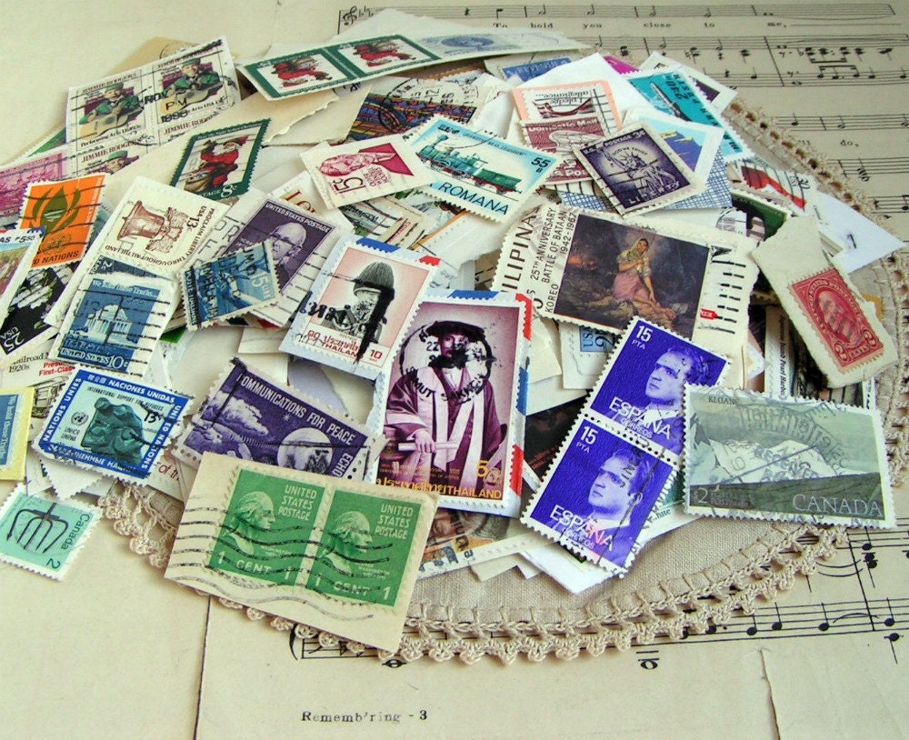 Vintage Cancelled Stamps. 500