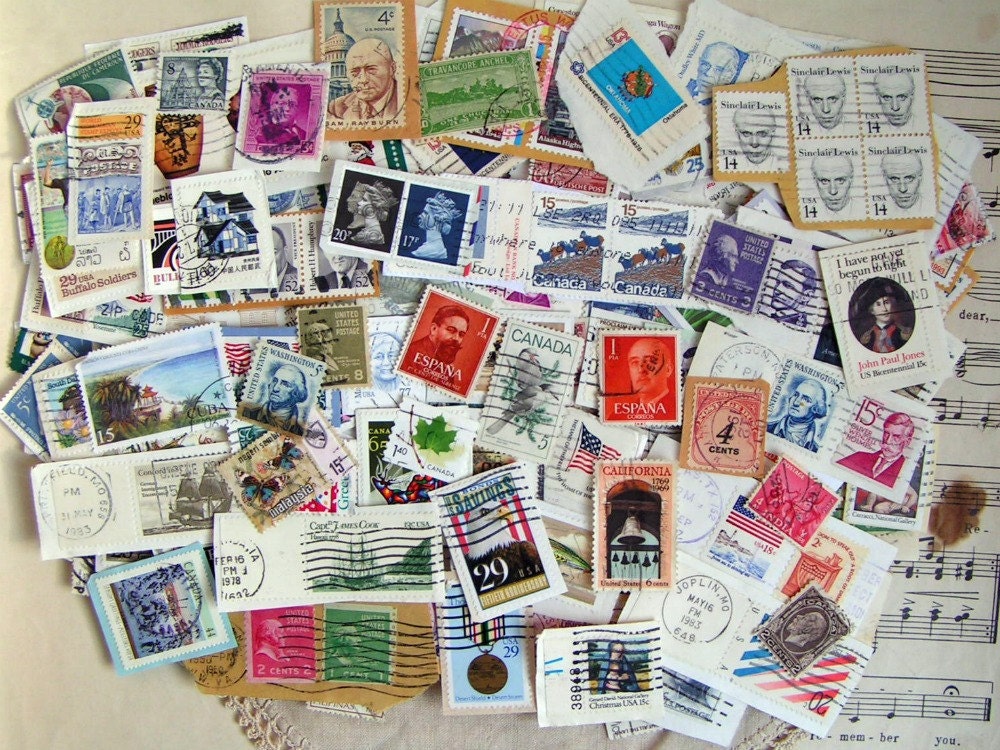 Vintage Cancelled Stamps. 500