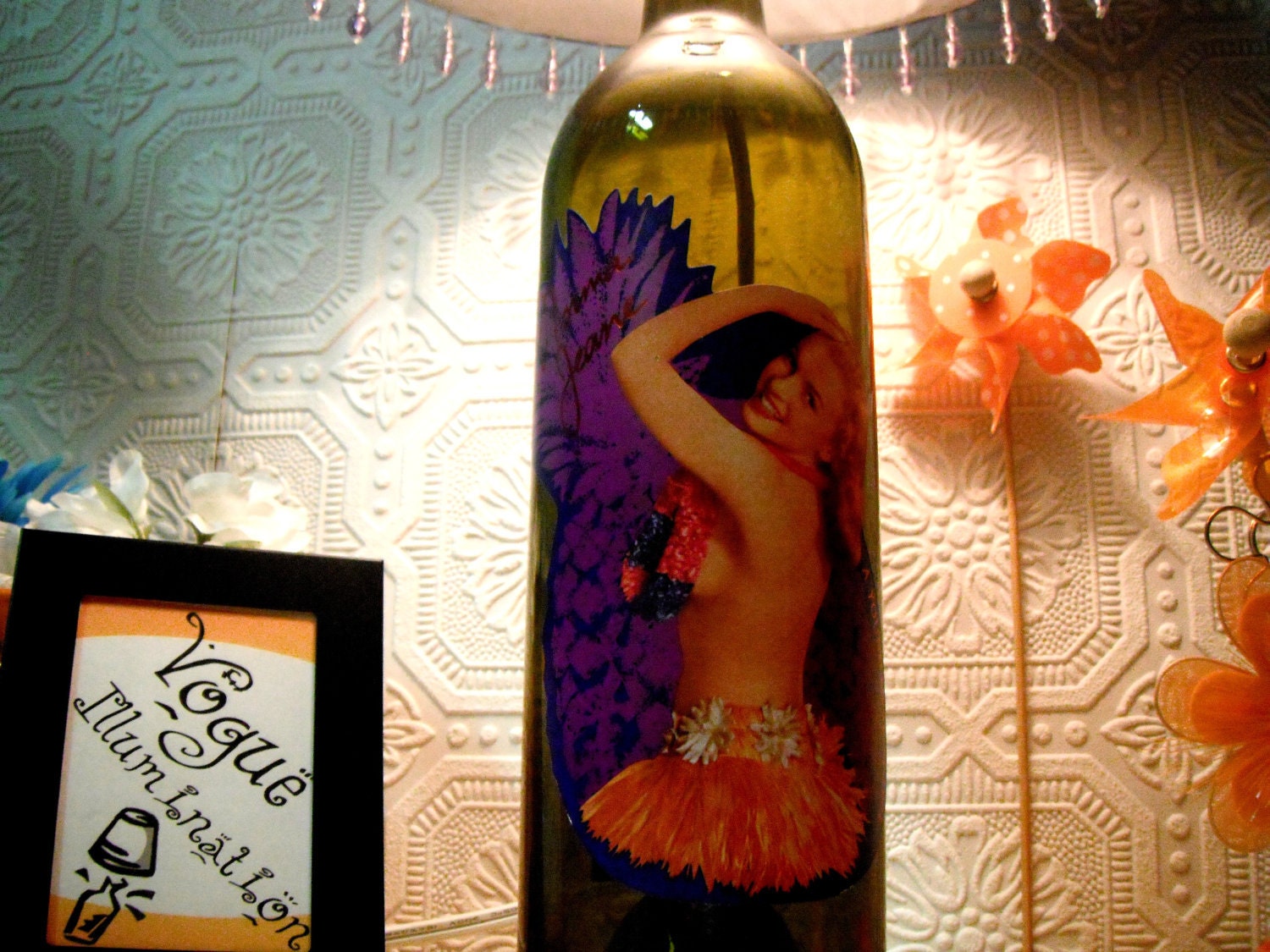 Table Wine Bottle Lamp (Norma Jean)