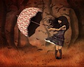 Dark forest - digital art Print
