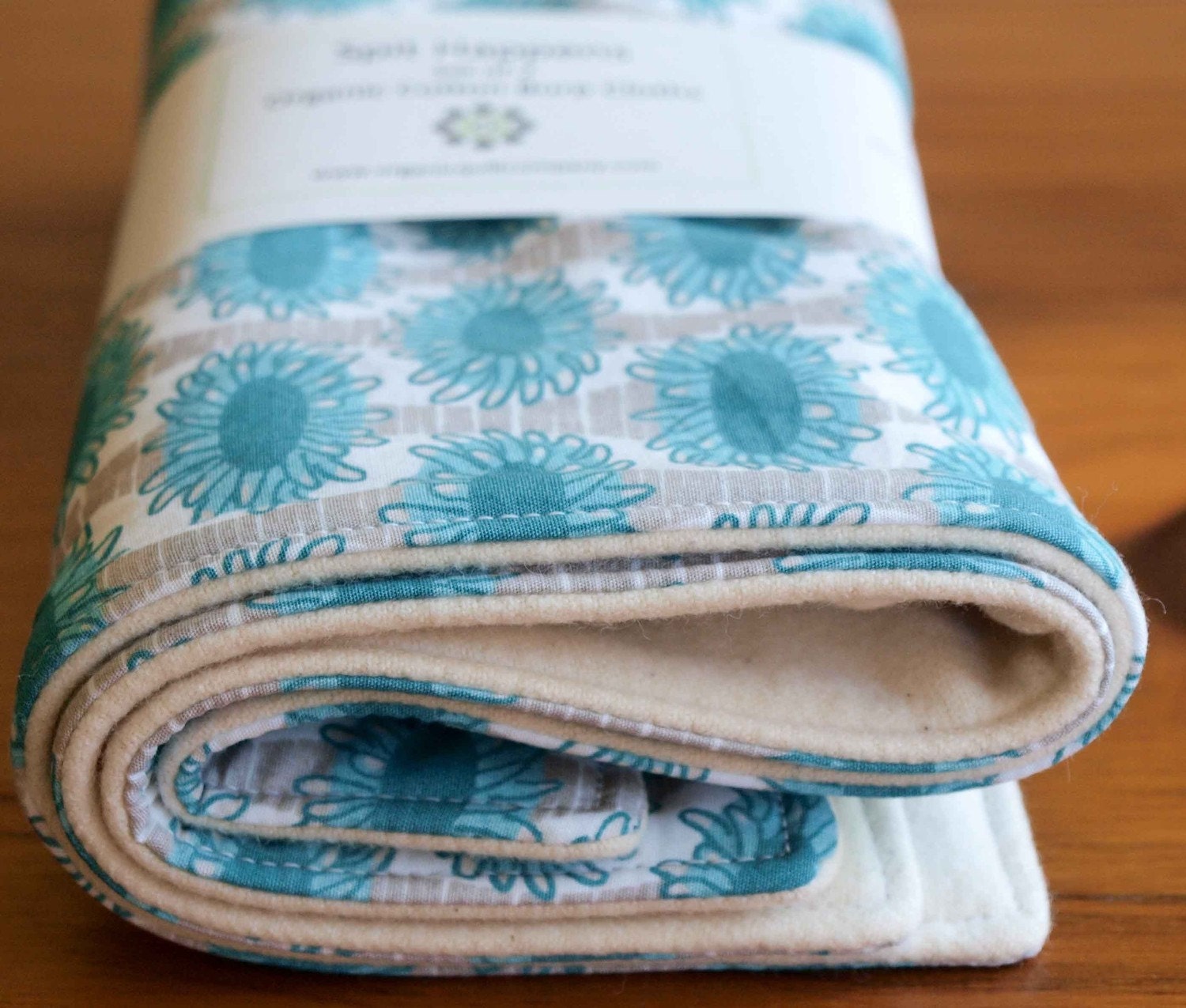 Organic Burp Cloths, Set of Two in ANEMONE, Last Set