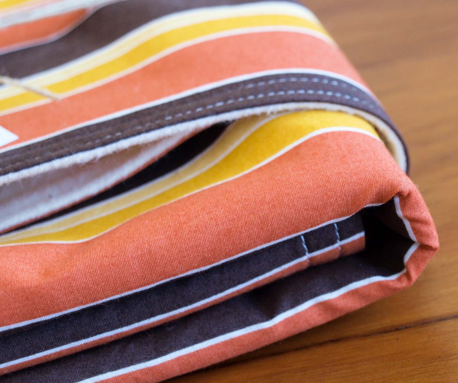 SALE organic cotton baby blanket in SUNSET STRIPE