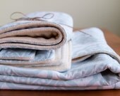 Organic Baby Blanket and Set of Two Burp Cloths, ASTORS