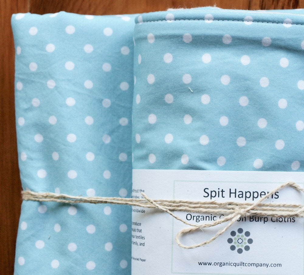 Organic Baby Blanket and Burp Cloths Set in SKY SPECKLE
