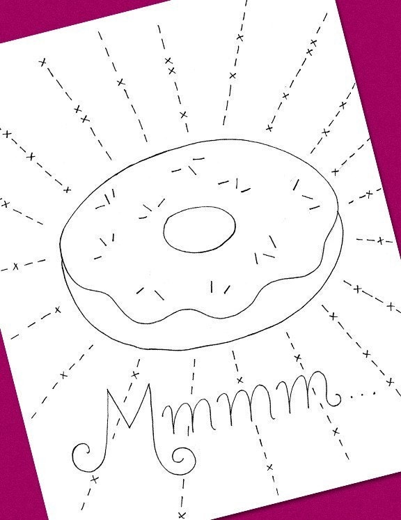 Donut Embroidery Pattern