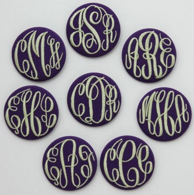 Embroidered Custom Monogrammed Pin